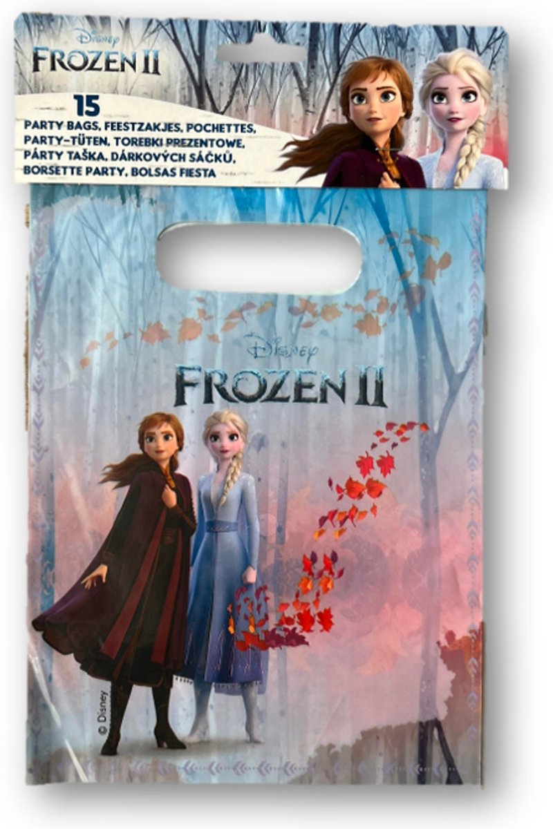 Disney Frozen - Uitdeelzakjes - Frozen || uitdeelzakjes - Uitdelen op school of thuis - Kinderfeestje - Verjaardag of jubileum - Party bags - Feestzakjes 15 stuks.